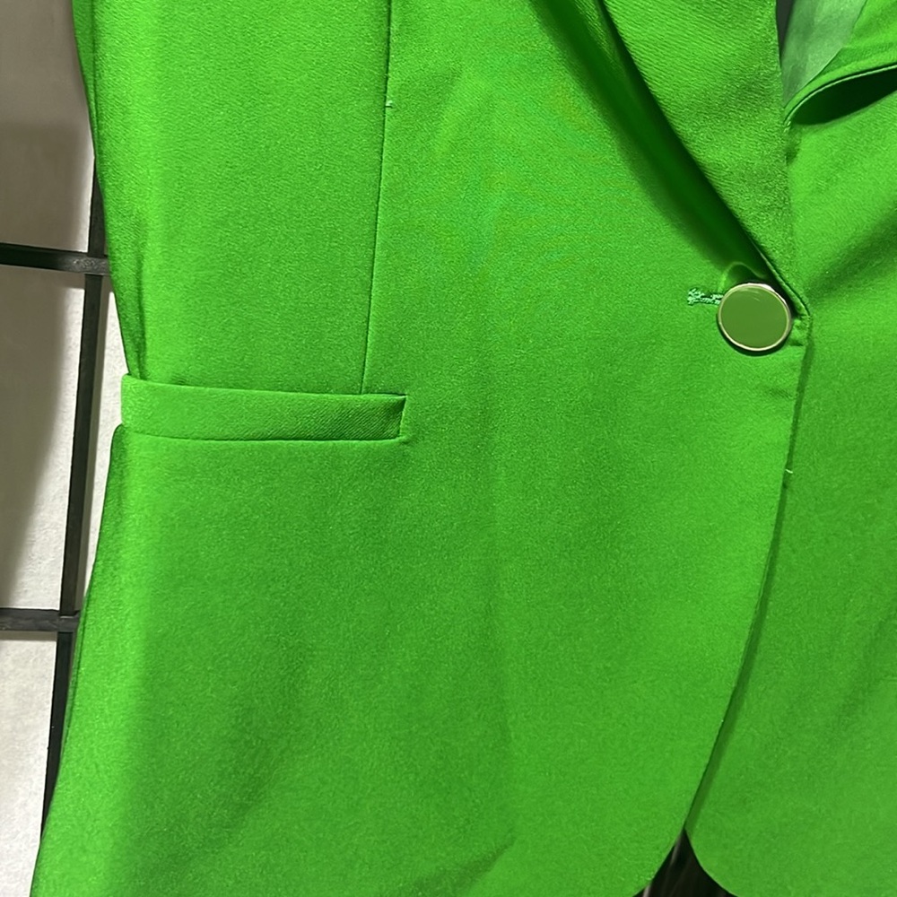 Nicole Miller Green Suit Jacket, Sz Small - Picture 3 of 7